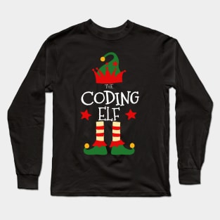 Coding Elf Matching Family Group Christmas Party Pajamas Long Sleeve T-Shirt